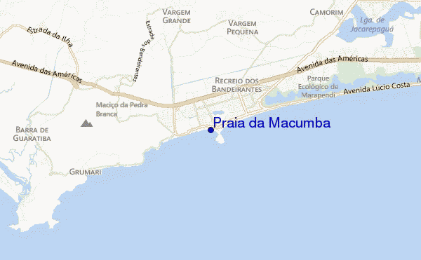 carte de localisation de Praia da Macumba