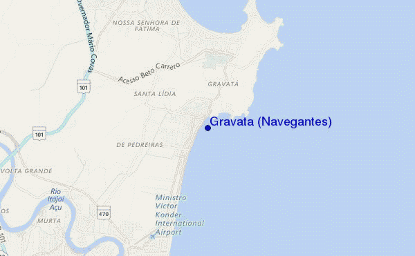 carte de localisation de Gravatá (Navegantes)