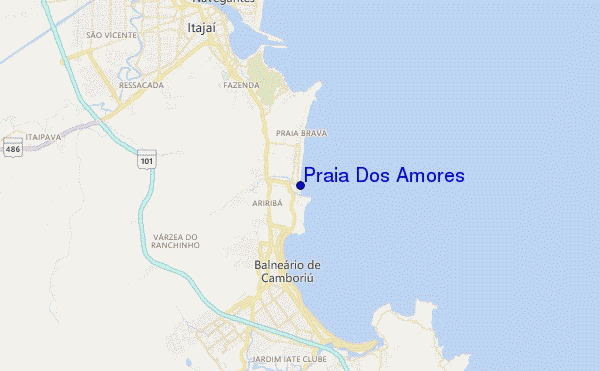 carte de localisation de Praia Dos Amores