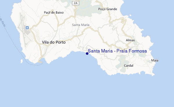 carte de localisation de Santa Maria - Praia Formosa
