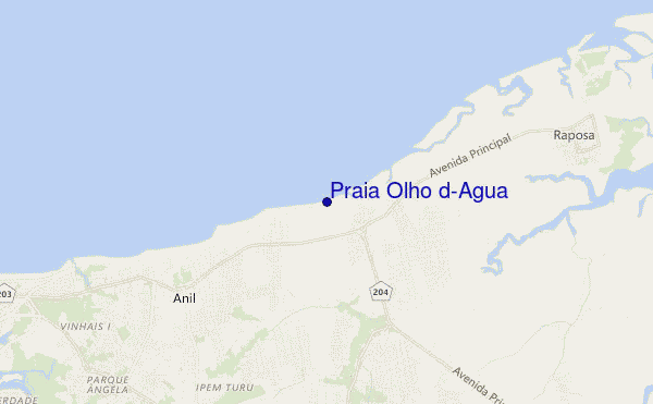 carte de localisation de Praia Olho d'Agua