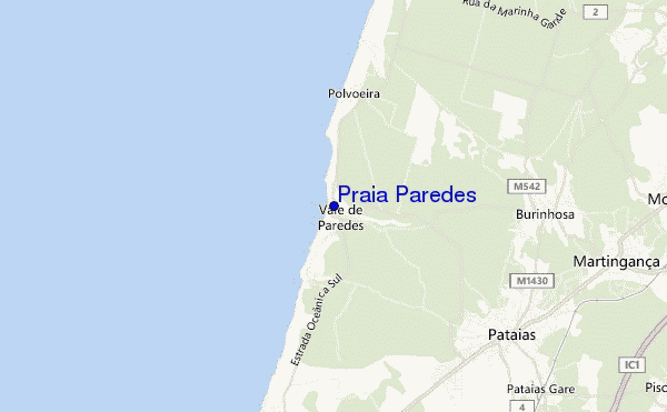 carte de localisation de Praia Paredes
