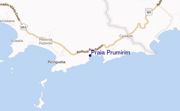 carte de localisation de Praia Prumirim