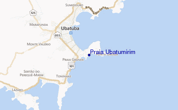 carte de localisation de Praia Ubatumirim