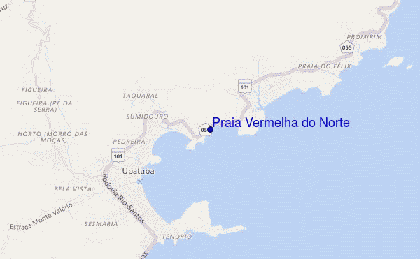 carte de localisation de Praia Vermelha do Norte