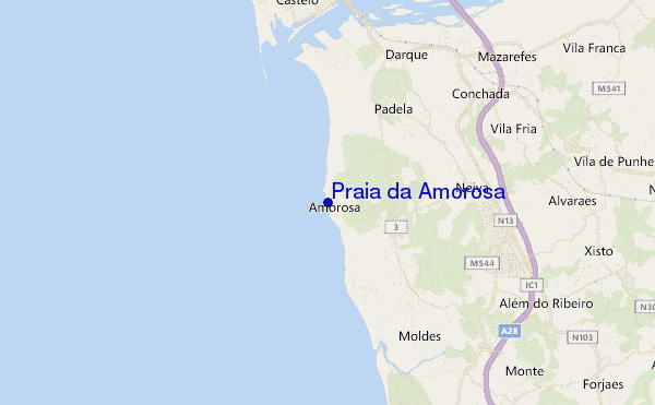 carte de localisation de Praia da Amorosa