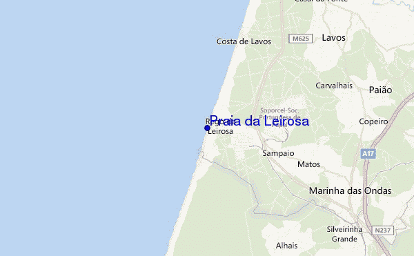 carte de localisation de Praia da Leirosa