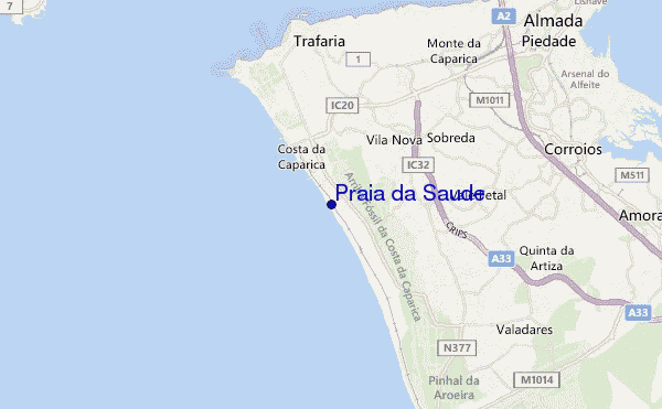 carte de localisation de Praia da Saude