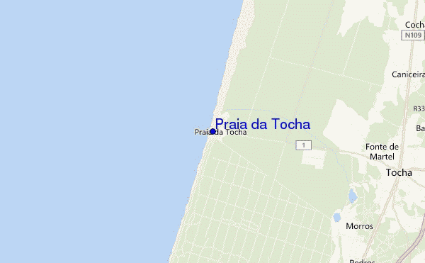 carte de localisation de Praia da Tocha