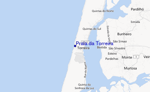 carte de localisation de Praia da Torreira