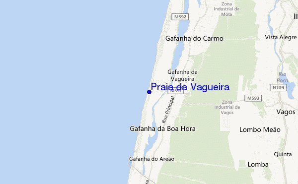 carte de localisation de Praia da Vagueira