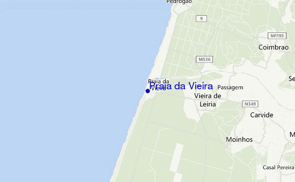 carte de localisation de Praia da Vieira