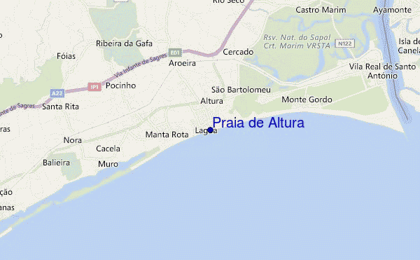 carte de localisation de Praia de Altura