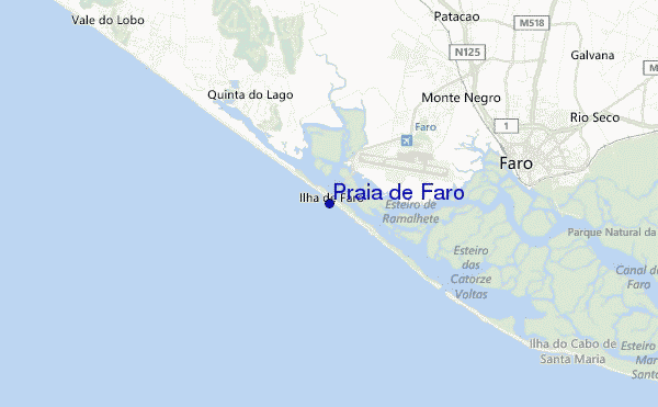 carte de localisation de Praia de Faro