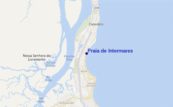 carte de localisation de Praia de Intermares