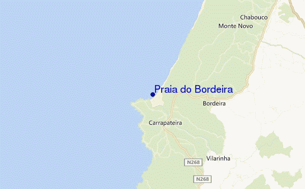 carte de localisation de Praia do Bordeira