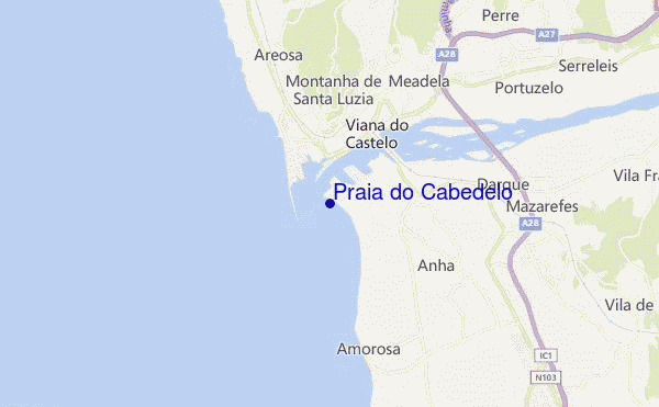 carte de localisation de Praia do Cabedelo
