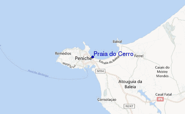 carte de localisation de Praia do Cerro