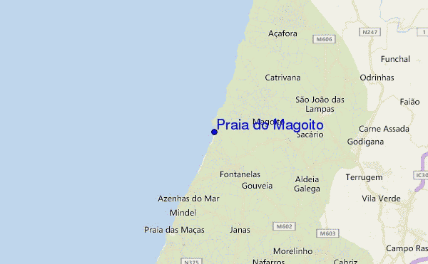 carte de localisation de Praia do Magoito
