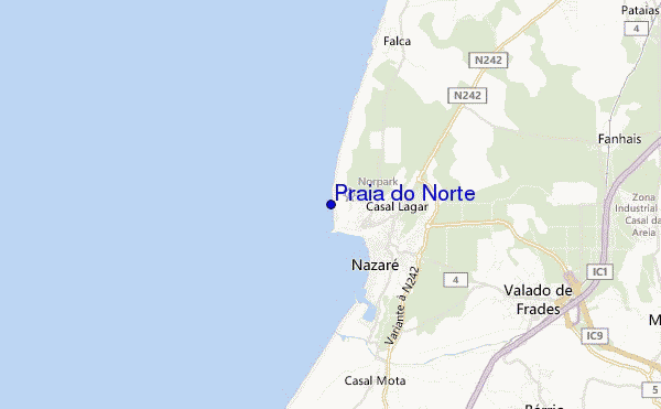 carte de localisation de Praia do Norte