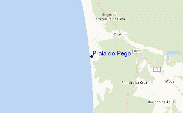 carte de localisation de Praia do Pego