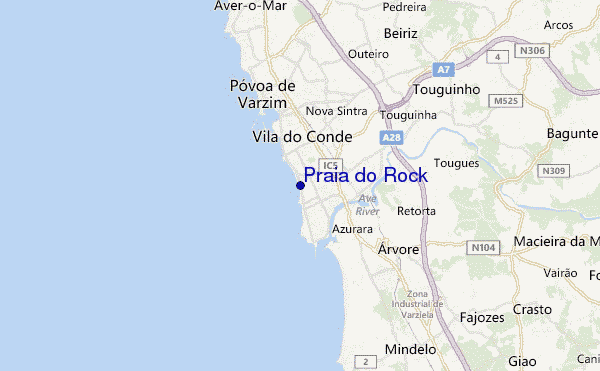 carte de localisation de Praia do Rock