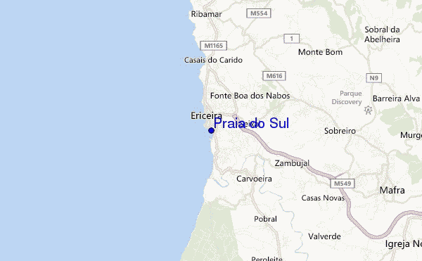 carte de localisation de Praia do Sul