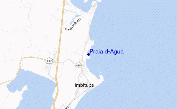 carte de localisation de Praia d'Agua