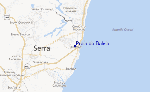 carte de localisation de Praia da Baleia