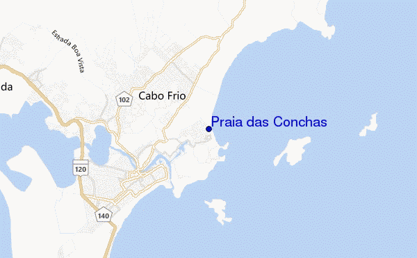 carte de localisation de Praia das Conchas
