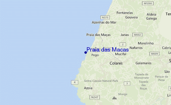 carte de localisation de Praia das Macas
