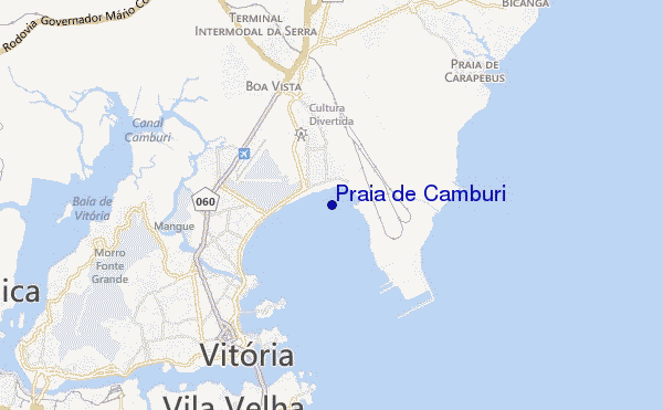carte de localisation de Praia de Camburi