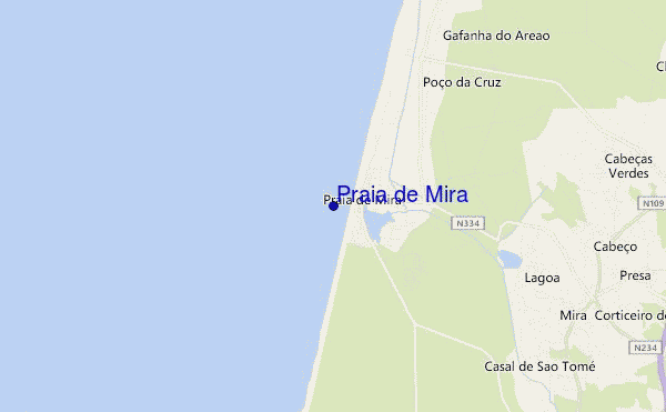 carte de localisation de Praia de Mira
