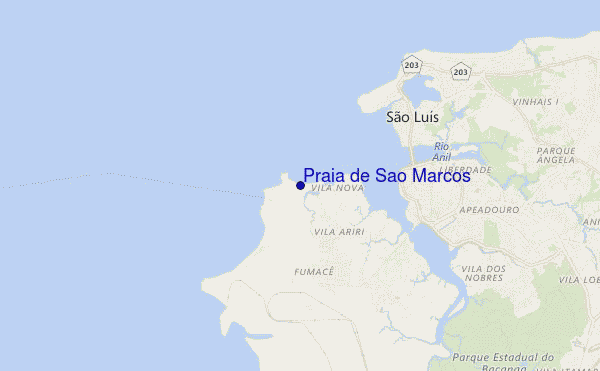 carte de localisation de Praia de Sao Marcos
