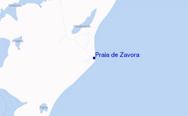 carte de localisation de Praia de Zavora