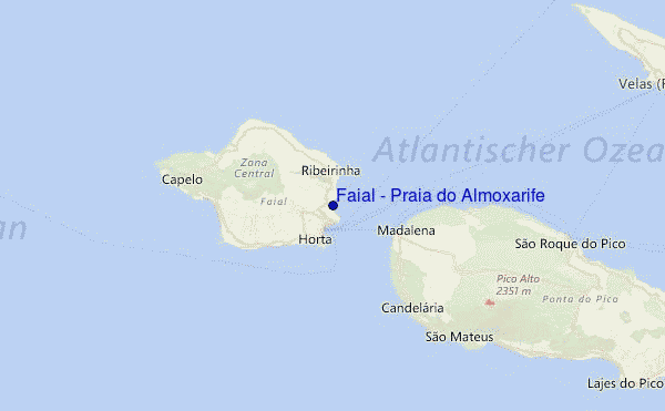 Faial - Praia do Almoxarife Location Map