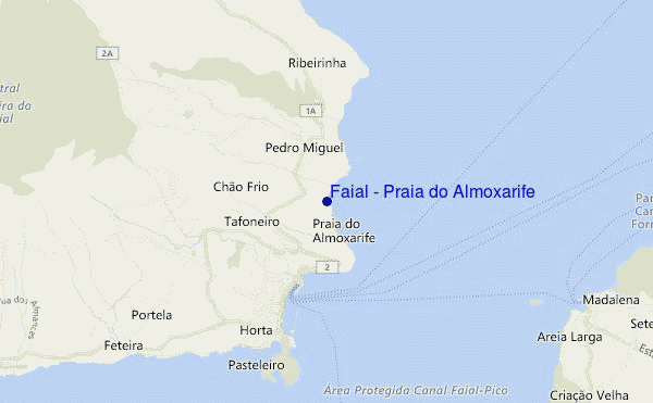 carte de localisation de Faial - Praia do Almoxarife