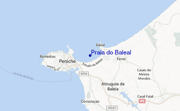carte de localisation de Praia do Baleal