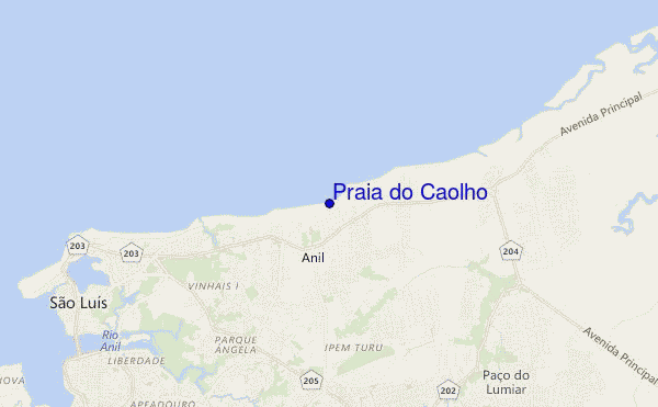 carte de localisation de Praia do Caolho