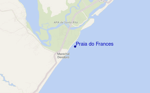 carte de localisation de Praia do Frances
