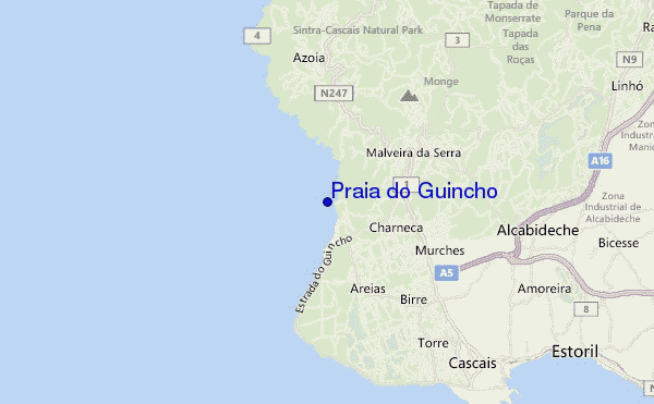 carte de localisation de Praia do Guincho
