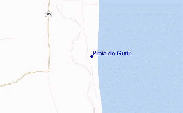 carte de localisation de Praia do Guriri