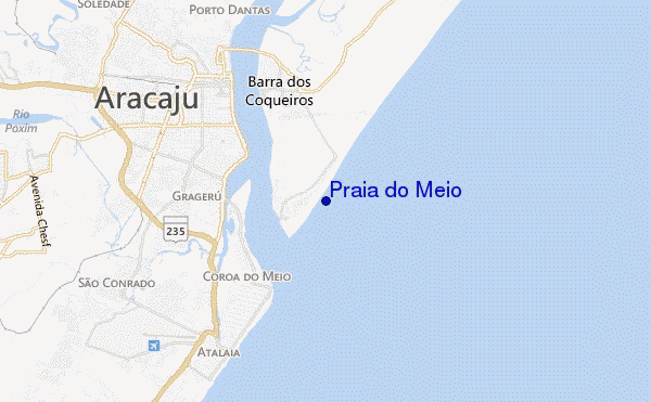 carte de localisation de Praia do Meio