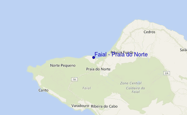 carte de localisation de Faial - Praia do Norte