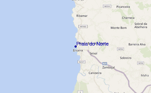 carte de localisation de Praia do Norte