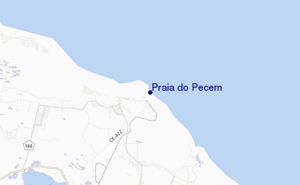 carte de localisation de Praia do Pecem