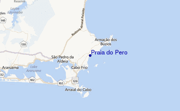 Praia do Pero Location Map