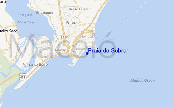carte de localisation de Praia do Sobral