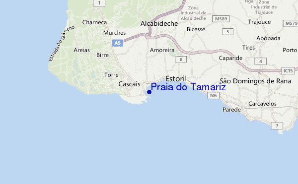carte de localisation de Praia do Tamariz