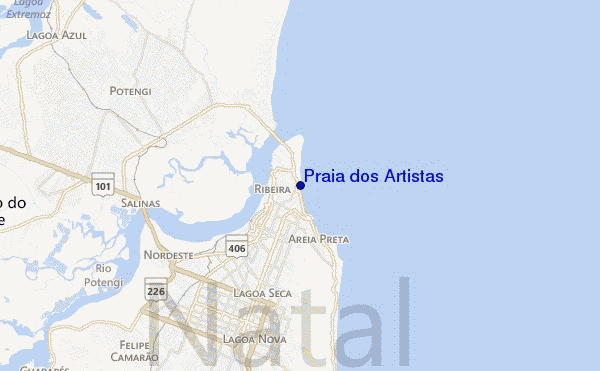 carte de localisation de Praia dos Artistas